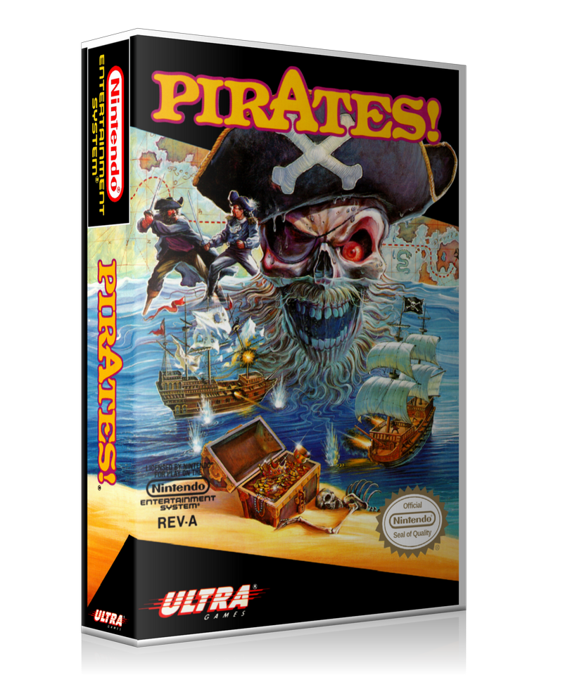 NES Pirates Retail Game Cover To Fit A UGC Style Replacement Game Case