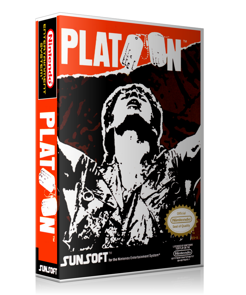 NES Platoon Retail Game Cover To Fit A UGC Style Replacement Game Case