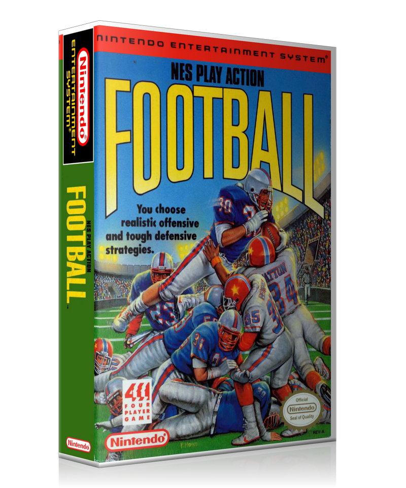 NES Play Action Football Retail Game Cover To Fit A UGC Style Replacement Game Case