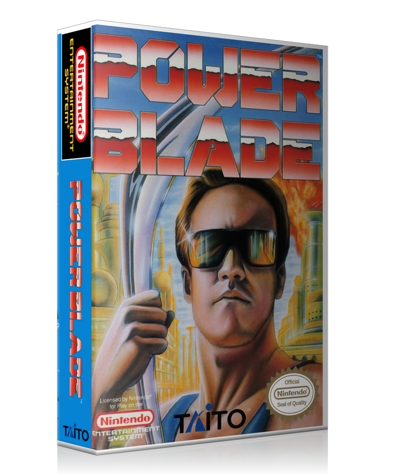 NES Power Blade Retail Game Cover To Fit A UGC Style Replacement Game Case