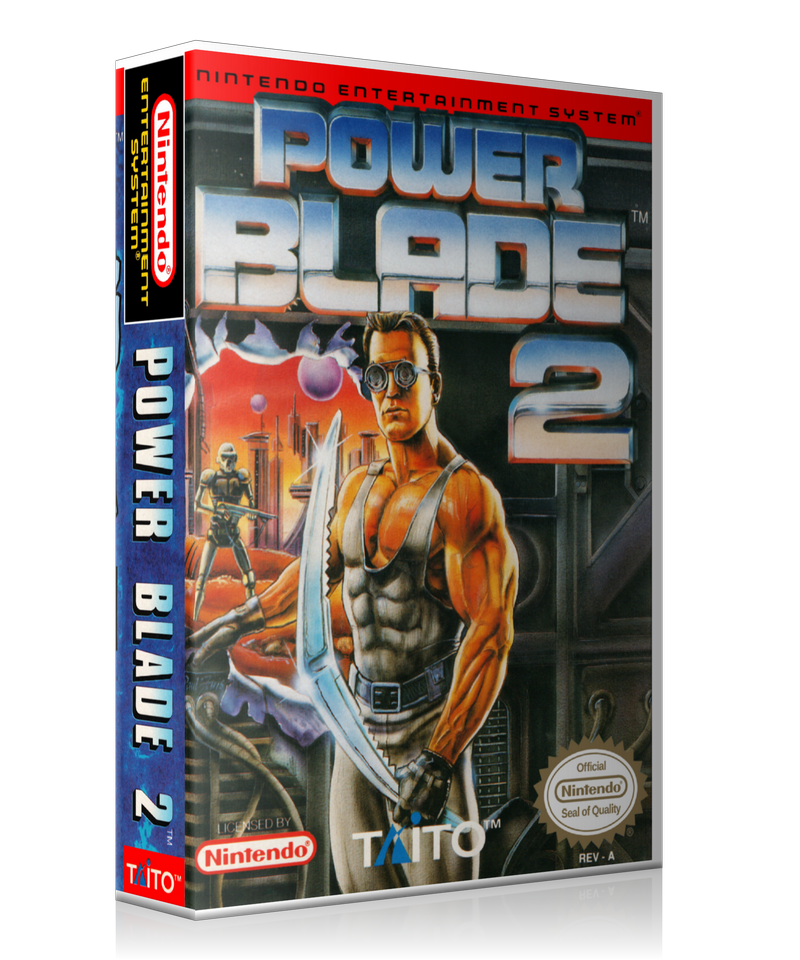 NES Power Blade 2 Retail Game Cover To Fit A UGC Style Replacement Game Case