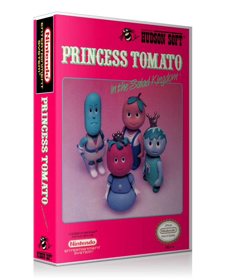 NES Princess Tomato In The Salad Kingdom Retail Game Cover To Fit A UGC Style Replacement Game Case