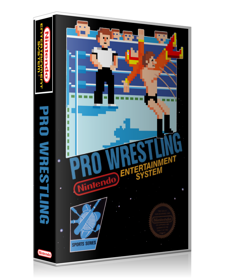 NES Pro Wrestling Retail Game Cover To Fit A UGC Style Replacement Game Case