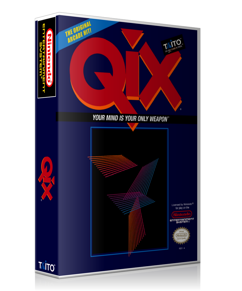 NES QIX Retail Game Cover To Fit A UGC Style Replacement Game Case