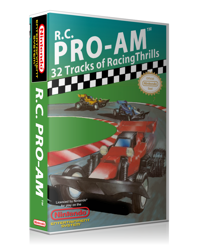 NES R.C. Pro AM Retail Game Cover To Fit A UGC Style Replacement Game Case