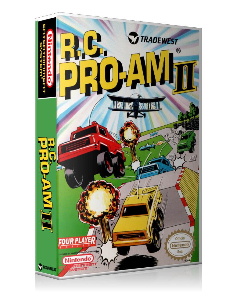 NES R.C. Pro AM 2 Retail Game Cover To Fit A UGC Style Replacement Game Case