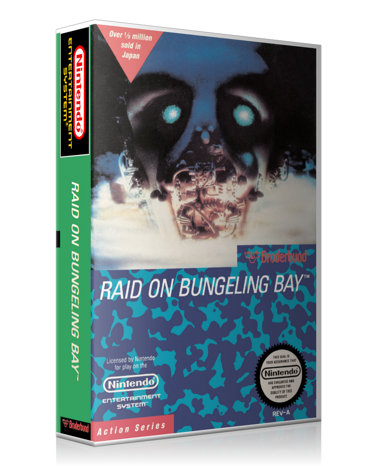 NES Raid On Bungling Bay Retail Game Cover To Fit A UGC Style Replacement Game Case