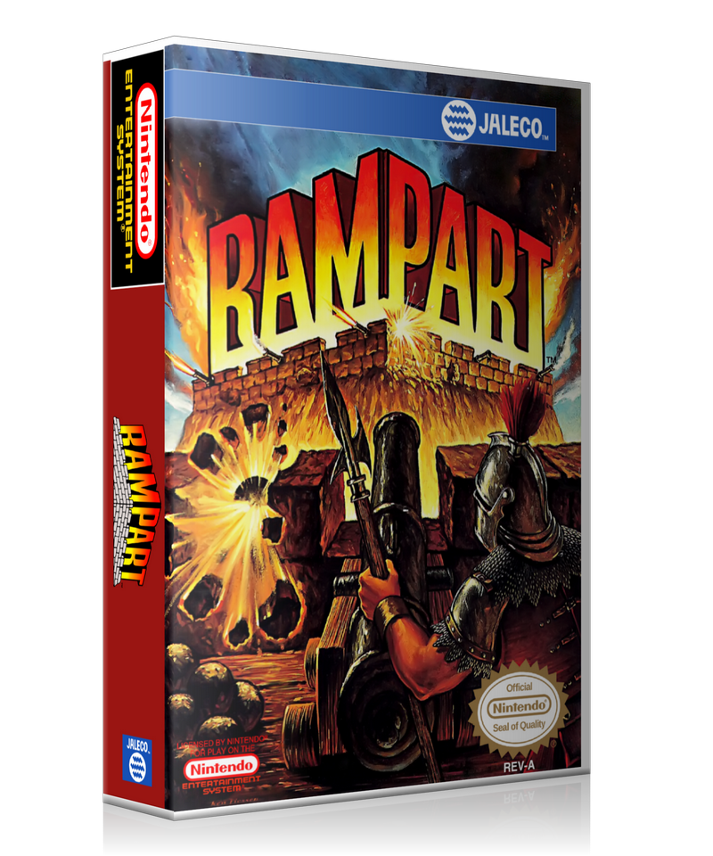 NES Rampart Retail Game Cover To Fit A UGC Style Replacement Game Case