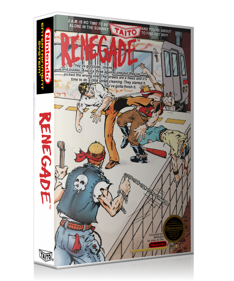 NES Renegade Retail Game Cover To Fit A UGC Style Replacement Game Case