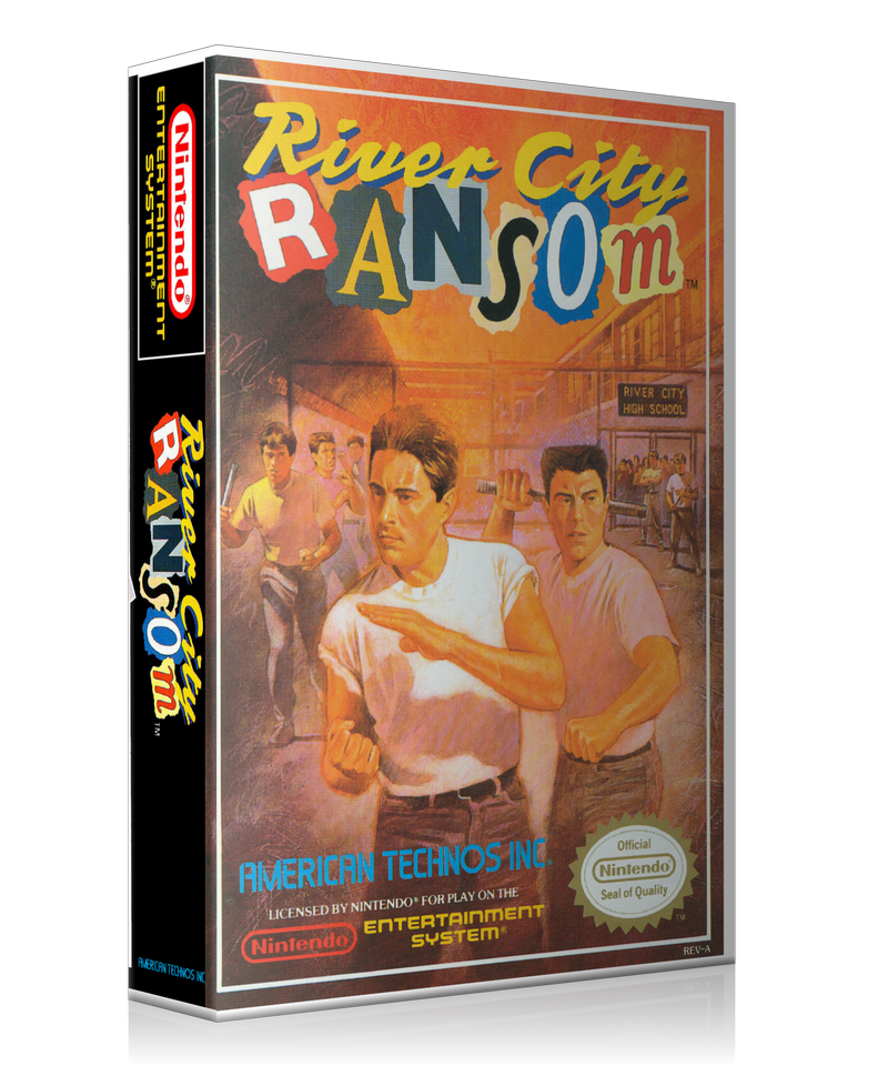 NES River City Ransom Retail Game Cover To Fit A UGC Style Replacement Game Case