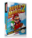 NES Super Mario Bros 2 Retail Game Cover To Fit A UGC Style Replacement Game Case