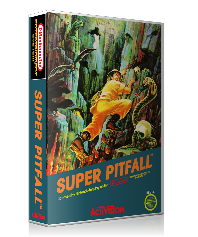 NES Super Pitfall Retail Game Cover To Fit A UGC Style Replacement Game Case