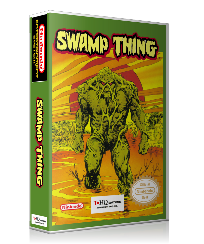 NES Swamp Thing Retail Game Cover To Fit A UGC Style Replacement Game Case
