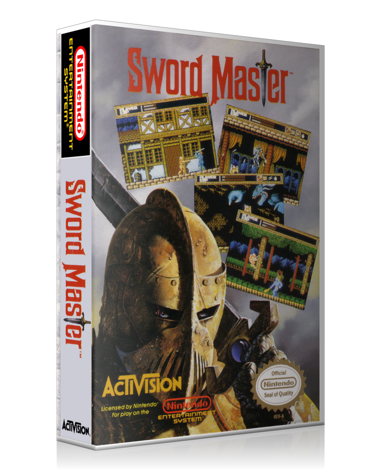 NES Sword Master Retail Game Cover To Fit A UGC Style Replacement Game Case