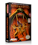 NES Swords And Serpents Retail Game Cover To Fit A UGC Style Replacement Game Case