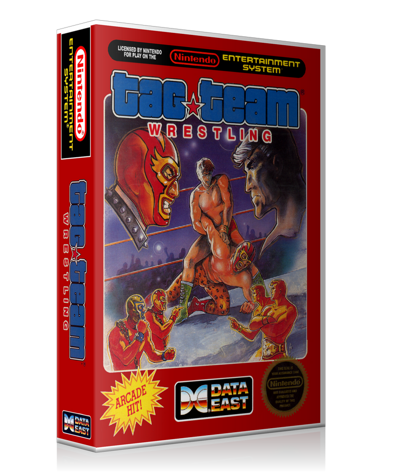 NES Tag Team Wrestling Retail Game Cover To Fit A UGC Style Replacement Game Case