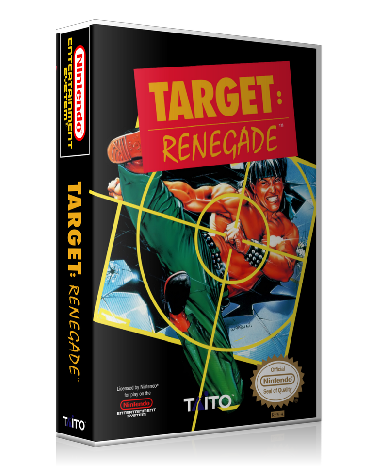 NES Target: Renegade Retail Game Cover To Fit A UGC Style Replacement Game Case