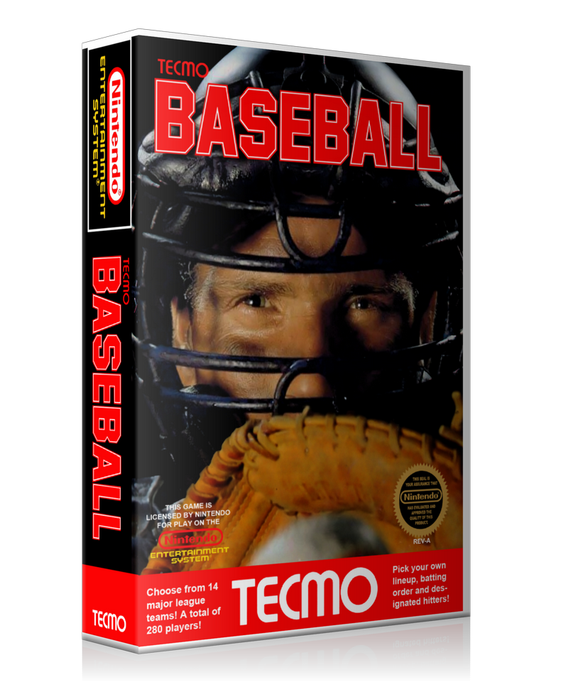 NES Tecmo Baseball Retail Game Cover To Fit A UGC Style Replacement Game Case – Nintendo NES Case product image 1