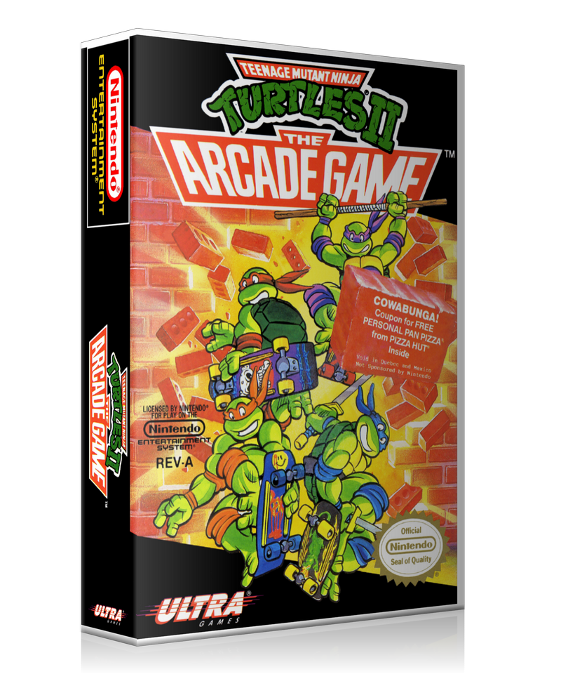 NES 581 TMNT 2 Arcade Retail Game Cover To Fit A UGC Style Replacement Game Case – Nintendo NES Case product image 1