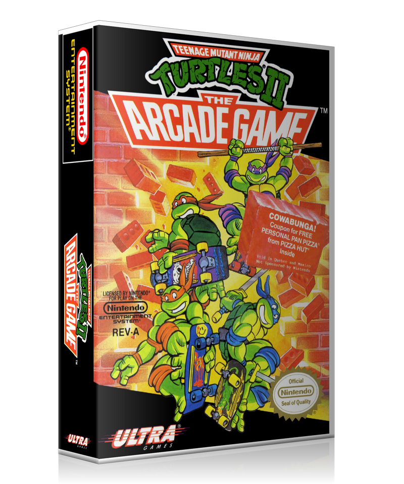 NES 581 TMNT 2 Arcade Retail Game Cover To Fit A UGC Style Replacement Game Case