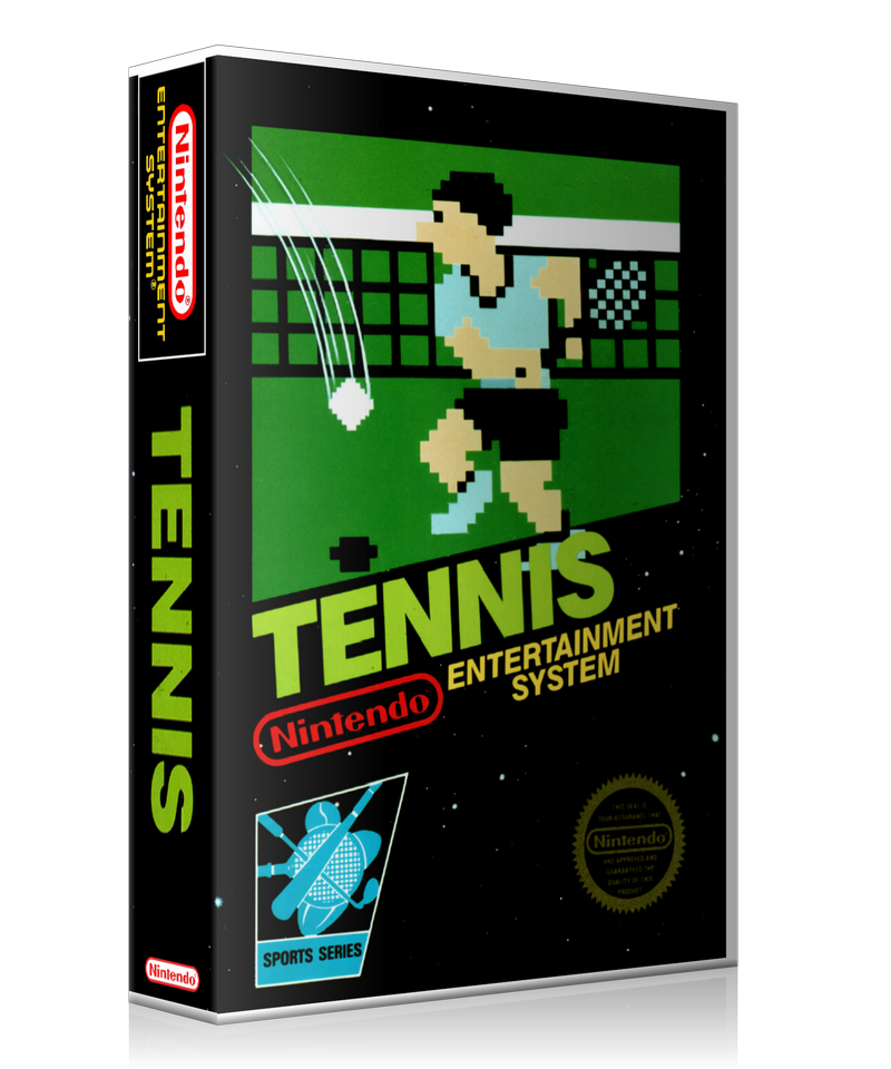 NES Tennis Retail Game Cover To Fit A UGC Style Replacement Game Case