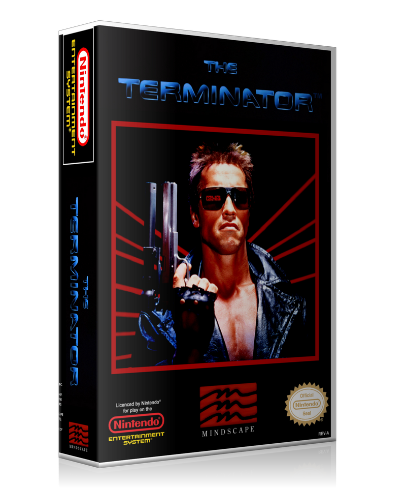 NES Terminator Retail Game Cover To Fit A UGC Style Replacement Game Case