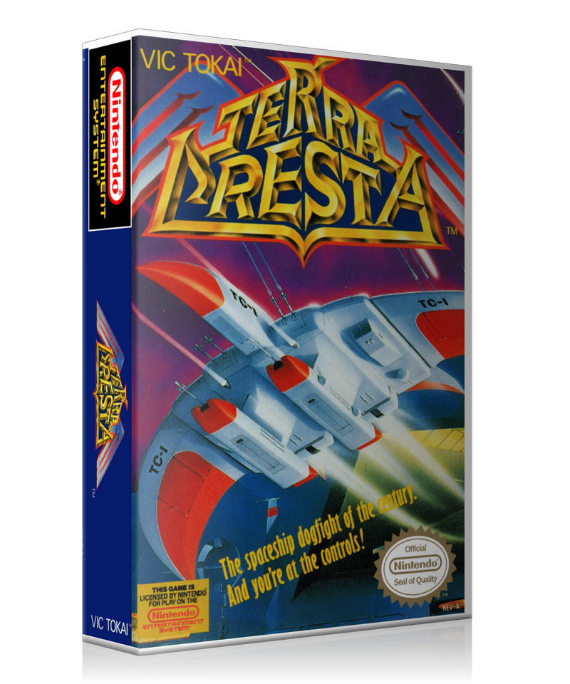 NES Terra Cresta Retail Game Cover To Fit A UGC Style Replacement Game Case