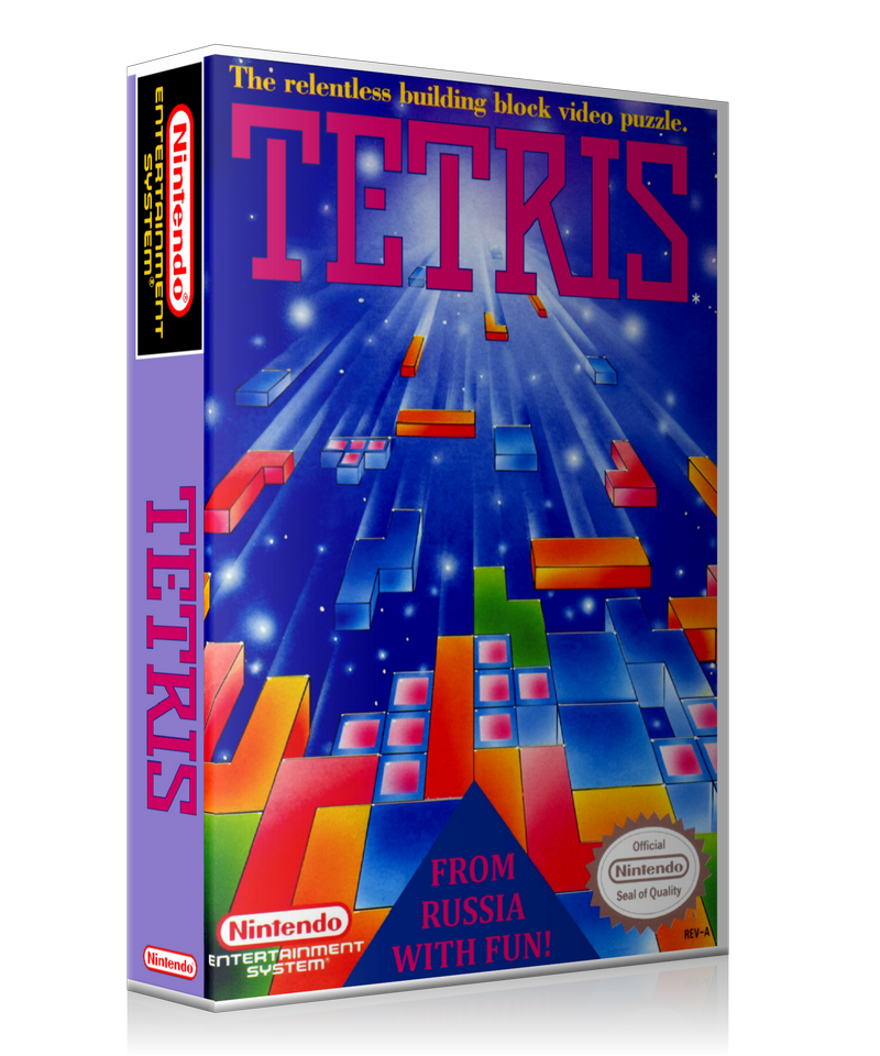 NES Tetris Retail Game Cover To Fit A UGC Style Replacement Game Case
