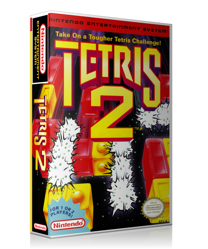 NES Tetris 2 Retail Game Cover To Fit A UGC Style Replacement Game Case – Nintendo NES Case product image 1