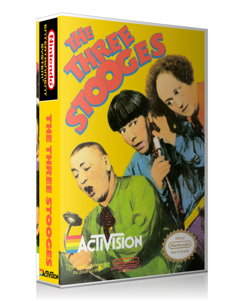 NES Three Stooges Retail Game Cover To Fit A UGC Style Replacement Game Case