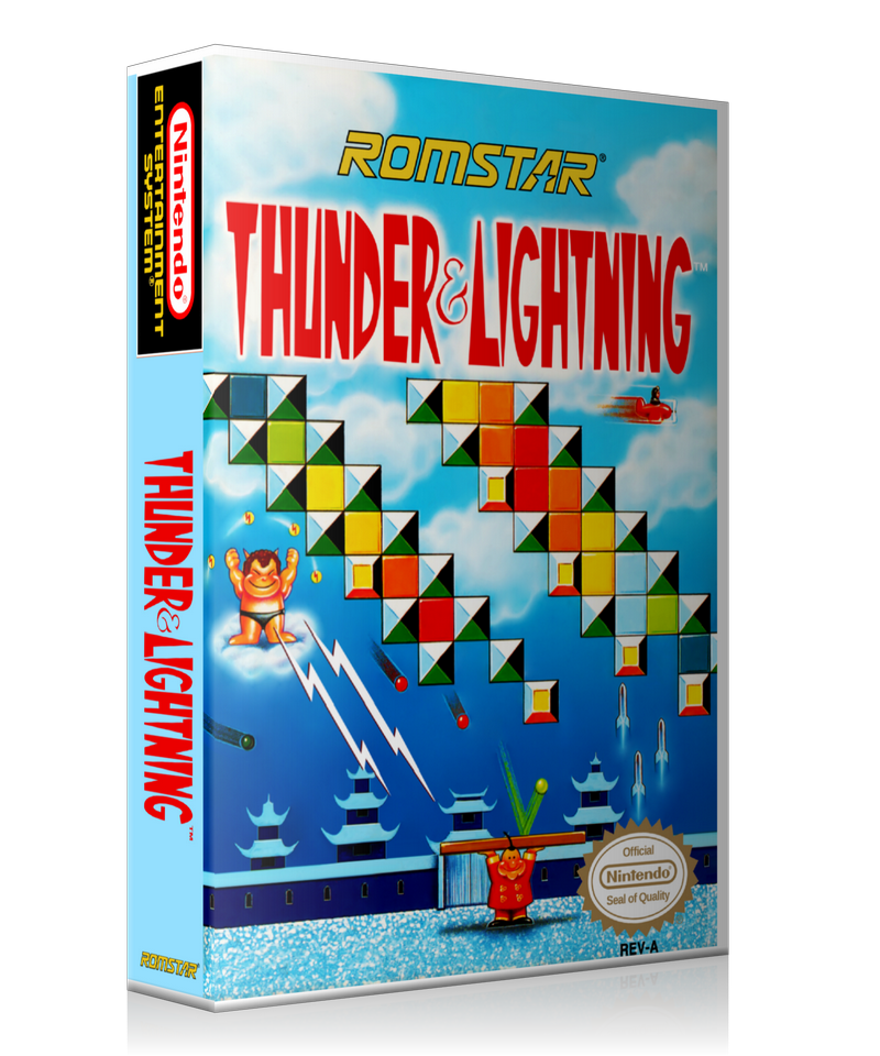 NES Thunder And Lightning Retail Game Cover To Fit A UGC Style Replacement Game Case