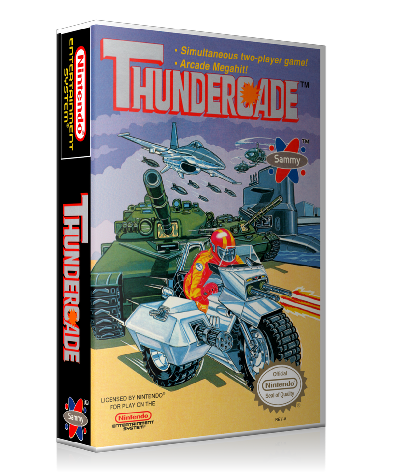 NES Thundercade Retail Game Cover To Fit A UGC Style Replacement Game Case