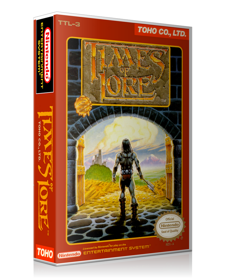 NES Times Of Lore Retail Game Cover To Fit A UGC Style Replacement Game Case