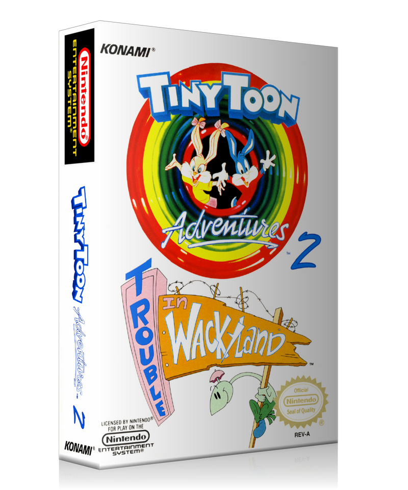 NES Tiny Toon Adventures 2 Retail Game Cover To Fit A UGC Style Replacement Game Case