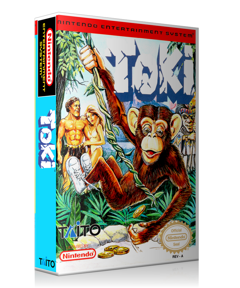 NES Toki Retail Game Cover To Fit A UGC Style Replacement Game Case