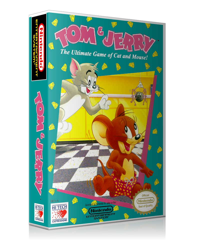 NES Tom And Jerry Retail Game Cover To Fit A UGC Style Replacement Game Case