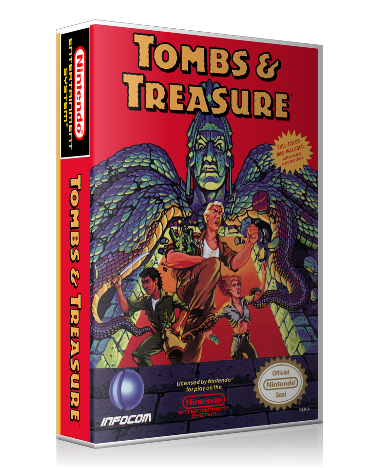 NES Tombs And Treasure Retail Game Cover To Fit A UGC Style Replacement Game Case