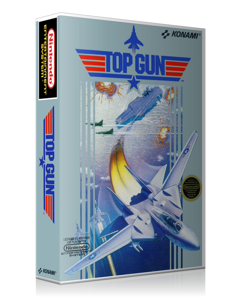 NES Topgun Retail Game Cover To Fit A UGC Style Replacement Game Case – Nintendo NES Case product image 1