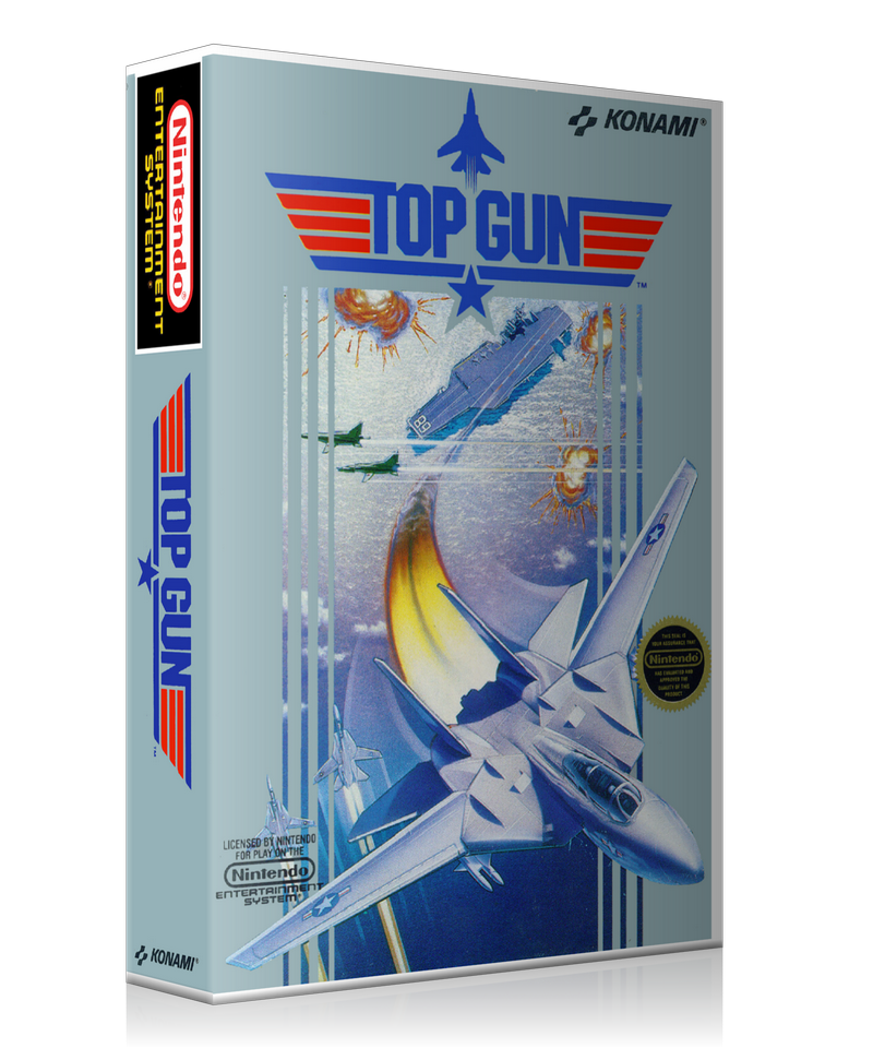 NES Topgun Retail Game Cover To Fit A UGC Style Replacement Game Case
