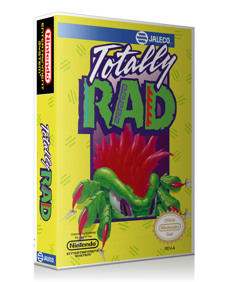 NES Totally Rad Retail Game Cover To Fit A UGC Style Replacement Game Case