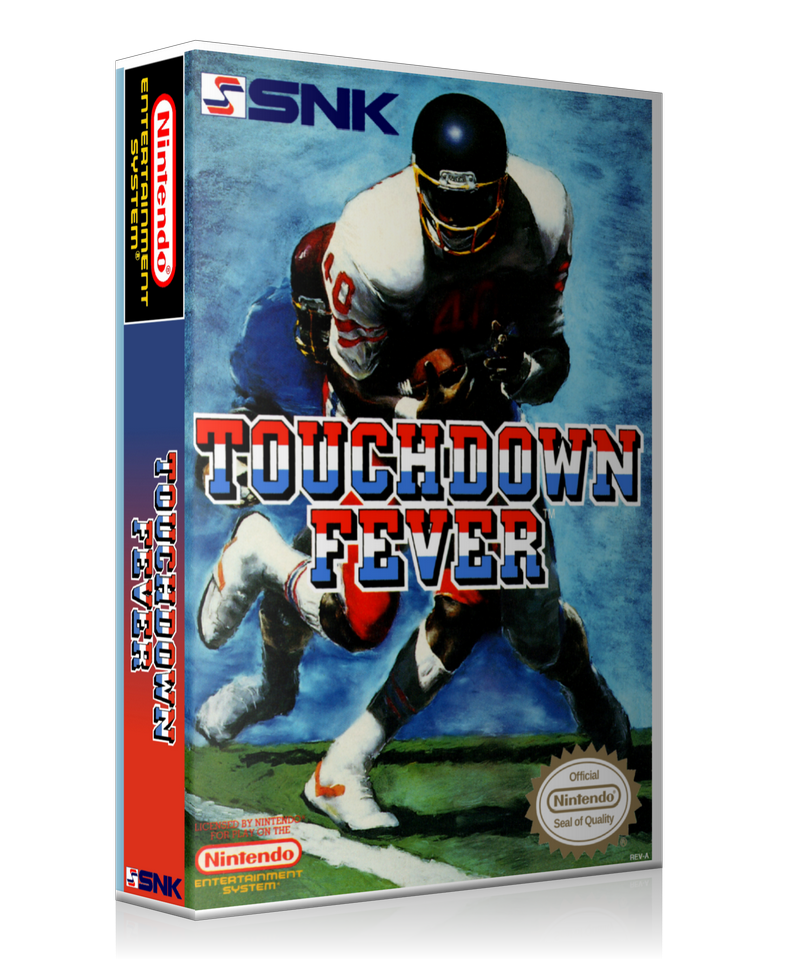 NES Touch Down Fever Retail Game Cover To Fit A UGC Style Replacement Game Case