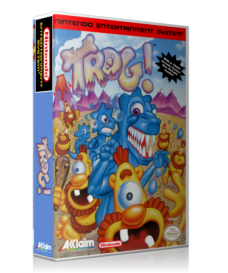 NES Trog Retail Game Cover To Fit A UGC Style Replacement Game Case