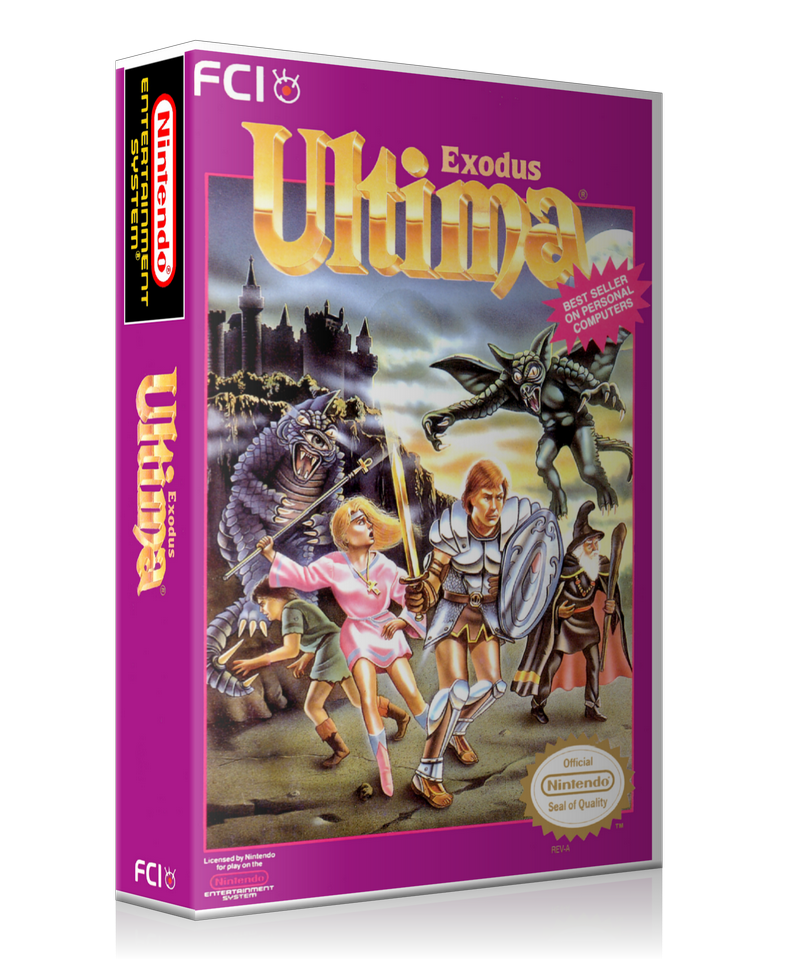 NES Ultima 3 Retail Game Cover To Fit A UGC Style Replacement Game Case