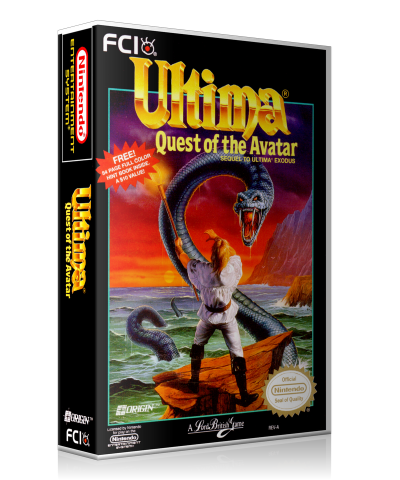 NES Ultima 4 Retail Game Cover To Fit A UGC Style Replacement Game Case – Nintendo NES Case product image 1