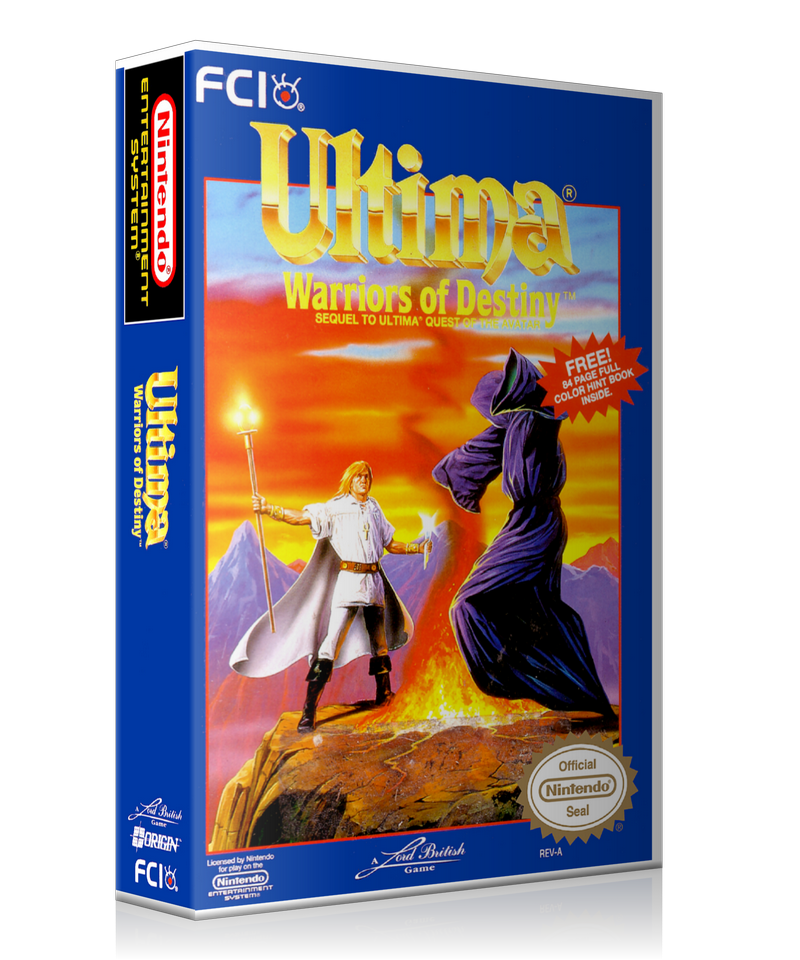 NES Ultima 5 Retail Game Cover To Fit A UGC Style Replacement Game Case