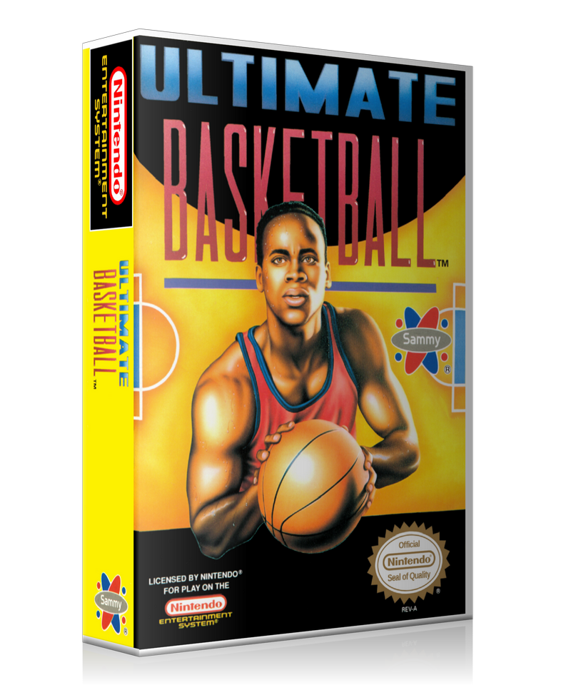 NES Ultimate Basketball Retail Game Cover To Fit A UGC Style Replacement Game Case – Nintendo NES Case product image 1