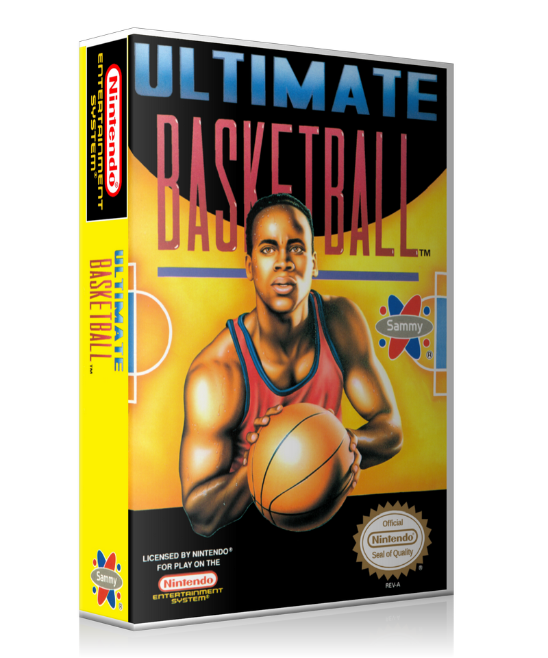 NES Ultimate Basketball Retail Game Cover To Fit A UGC Style Replacement Game Case