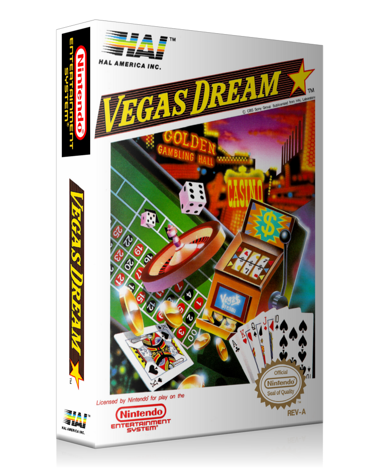 NES Vegas Dream Retail Game Cover To Fit A UGC Style Replacement Game Case – Nintendo NES Case product image 1