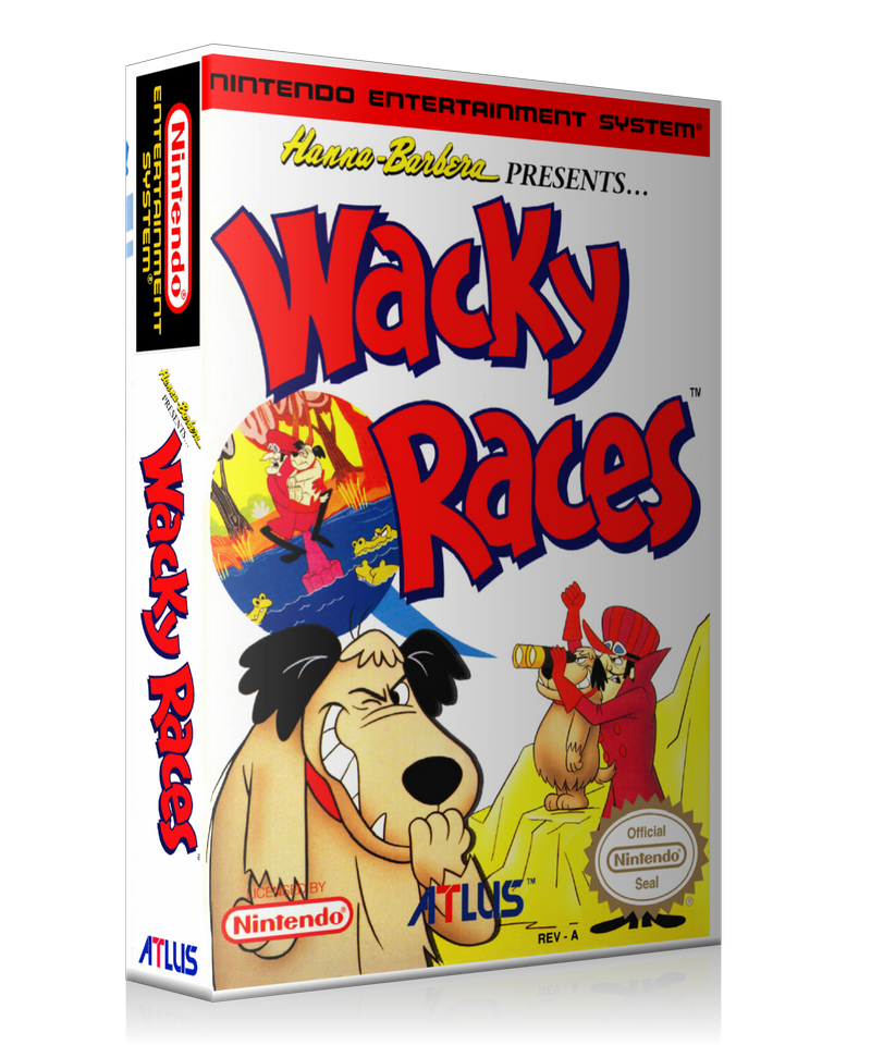 NES Wacky Races Retail Game Cover To Fit A UGC Style Replacement Game Case