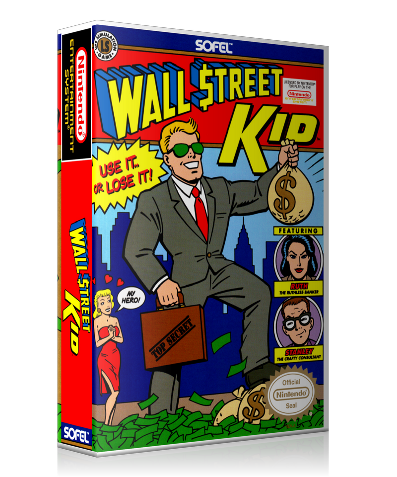 NES Wall Street Kid Retail Game Cover To Fit A UGC Style Replacement Game Case – Nintendo NES Case product image 1